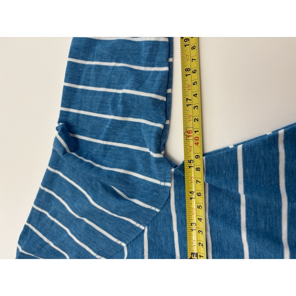 Women's Y2K Hollister Blue White Stripped Long Sleeve Top Bella Swan SZ Small - Picture 4 of 6